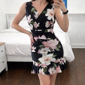 Floral Sleeveless Dress bodycon